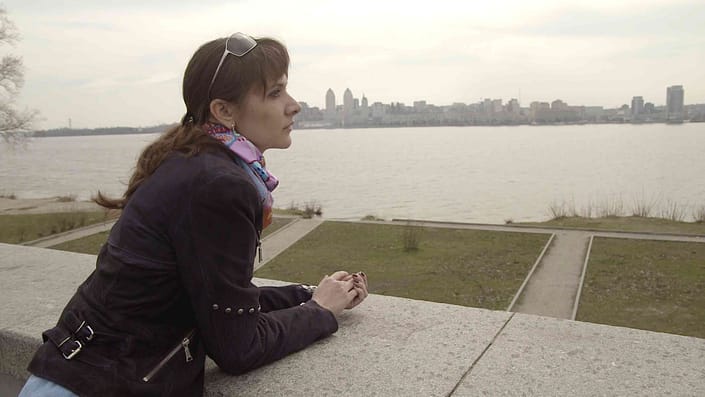 Julia Segeda am Dnipro in Dniprotrovsk