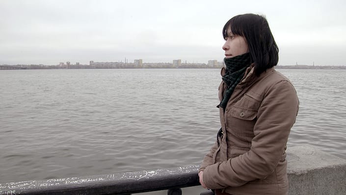 Natalia Bornjakowa am Dnipro Fluss