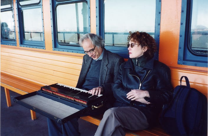 Joao Carlos Martins and Irene Langemann during film shooting in
