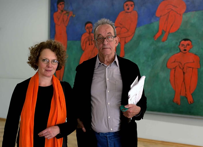 Irene Langemann und Kasper König vor einem Gemälde von Matisse